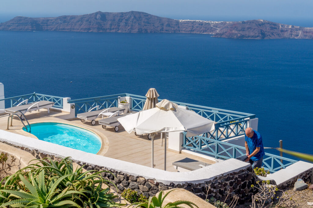 santorini beautiful pool